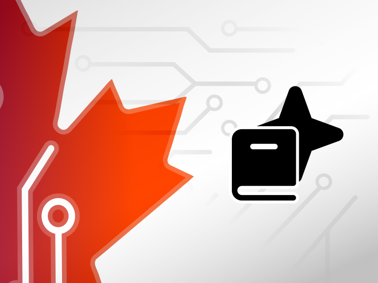AI education blog cover with a Canadian maple leaf and textbook icon